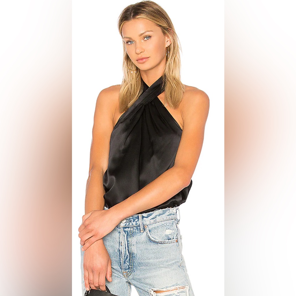 Amanda Uprichard Novaro Top In Black Size Sz S Nwt
